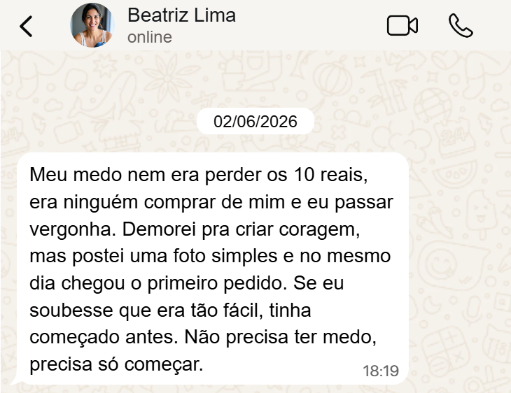 Depoimento de Beatriz no WhatsApp